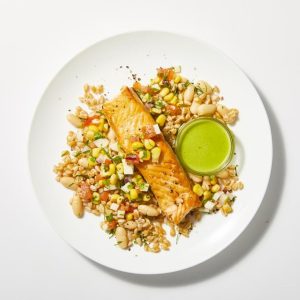 Seared Salmon over Farro & White Bean Salad - 4 Pack